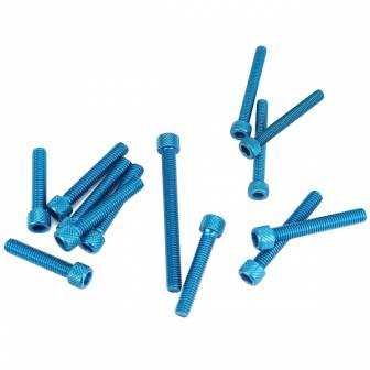 Kit Tornillería Tapa Embrague/Bomba Agua y Aceite Derbi Euro 3/4 Azul