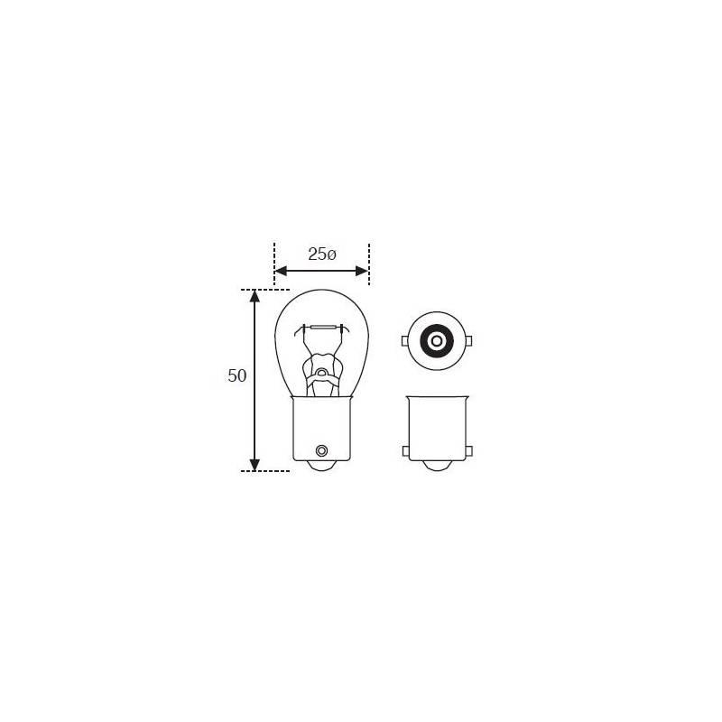 Lámpara Moto Amolux 6v 21w Stop Ba15s 141