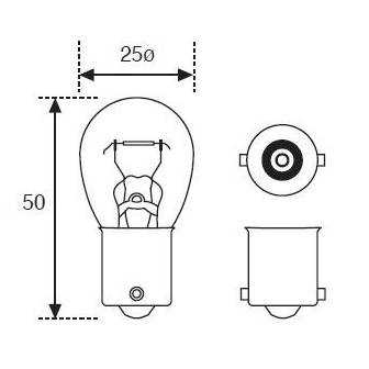 Lámpara Moto Amolux 12v 21w Stop Ba15s 142