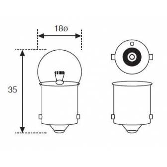 Lámpara Moto Amolux 12v 5w Piloto Ba15s 151