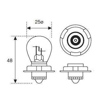 Lámpara Moto Amolux 12v 25w P26s 273