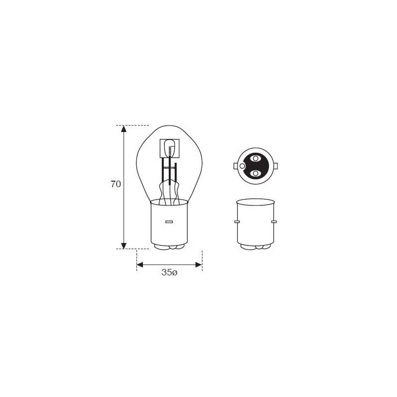 Lámpara Moto Amolux 6v 25/25w Bosch 334