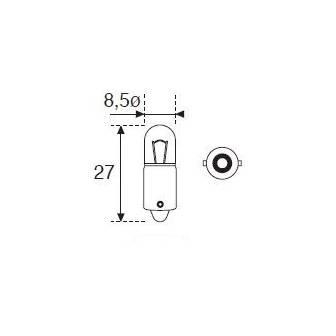 Lámpara Moto Amolux 12v 4w Balloneta Ba9s 518