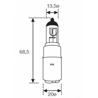 Lámpara Moto Amolux 12v 25/25w Halogena 744