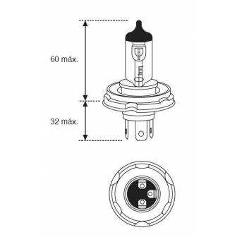 Lámpara Moto Amolux H5 12v 45/40w Foco Europeo 777