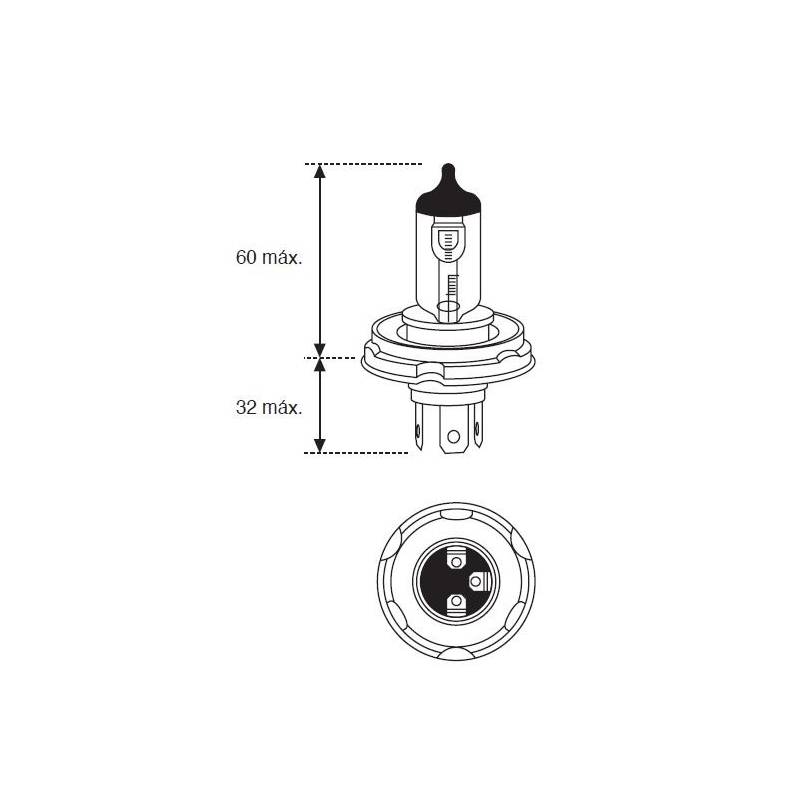 Lámpara Moto Amolux H5 12v 45/40w Foco Europeo 777