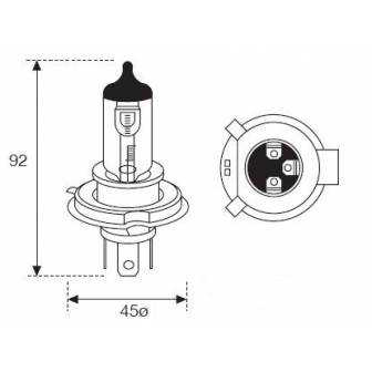 Lámpara Moto Amolux H-4 12v 60/55w P43t 782