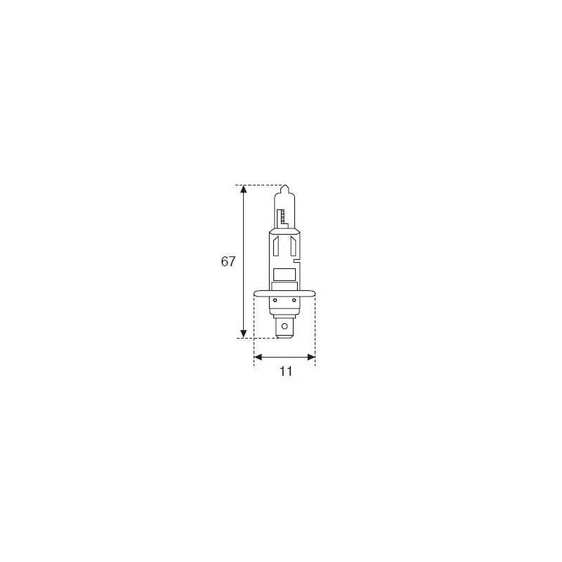 Lámpara Moto Amolux H-1 12v 55w P14.5s 788