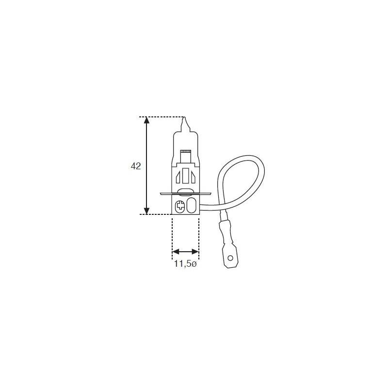 Lámpara Moto Amolux H-3 12v 55w Pk22s 788b