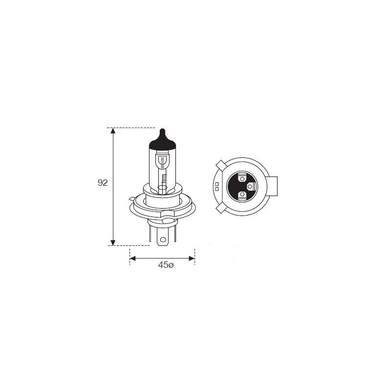 Bombilla para Moto Bosch HS1 12V 35/35W (323543)