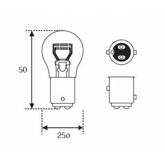 Lámpara Moto Amolux 6v 21/5w Stop Bay15d 90