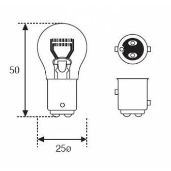 Lámpara Moto Amolux 12v 23/8w Stop Bay15d 93