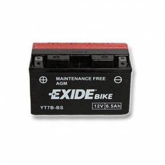 Batería EXIDE para moto modelo ET7B-BS 12V 6.5AH