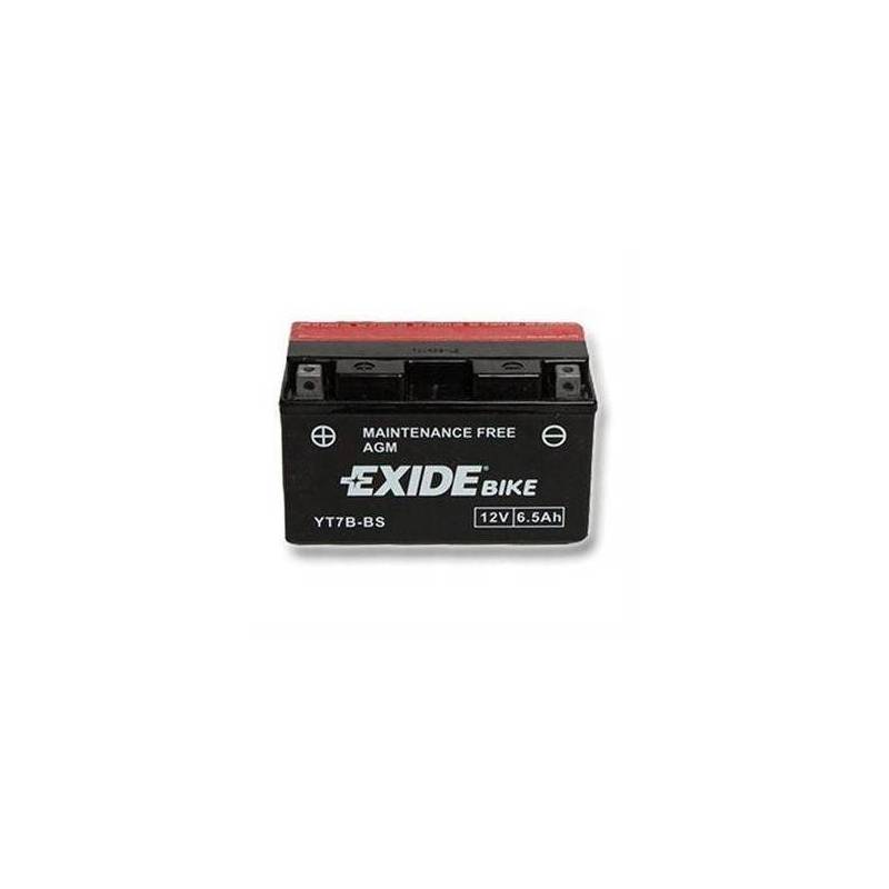 Batería EXIDE para moto modelo ET7B-BS 12V 6.5AH