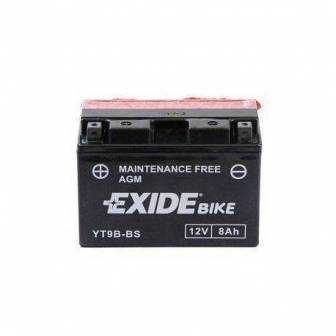 Batería EXIDE para moto modelo ET9B-BS 12V 8AH