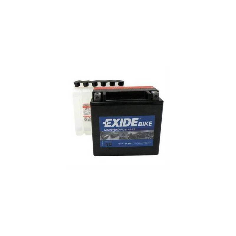 Batería EXIDE para moto modelo ETX14L-BS 12V 12AH