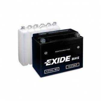 Batería EXIDE para moto modelo ETX4L-BS 12V 3Ah