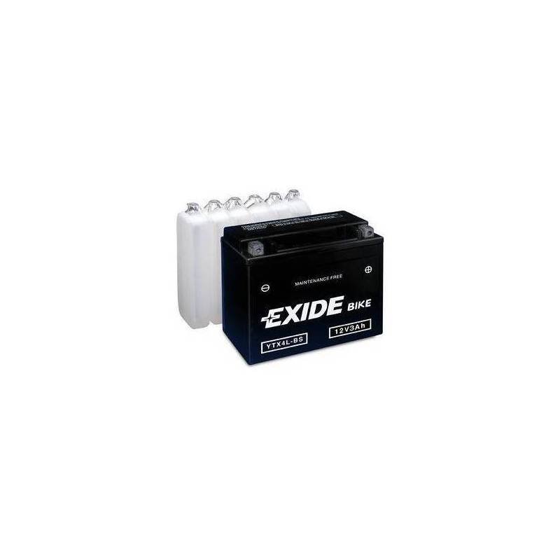 Batería EXIDE para moto modelo ETX4L-BS 12V 3Ah