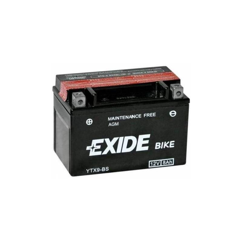 Batería EXIDE para moto modelo ETX9-BS 12V 8Ah