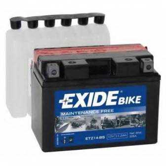 Batería EXIDE para moto modelo ETZ14BS 12V 11.2Ah