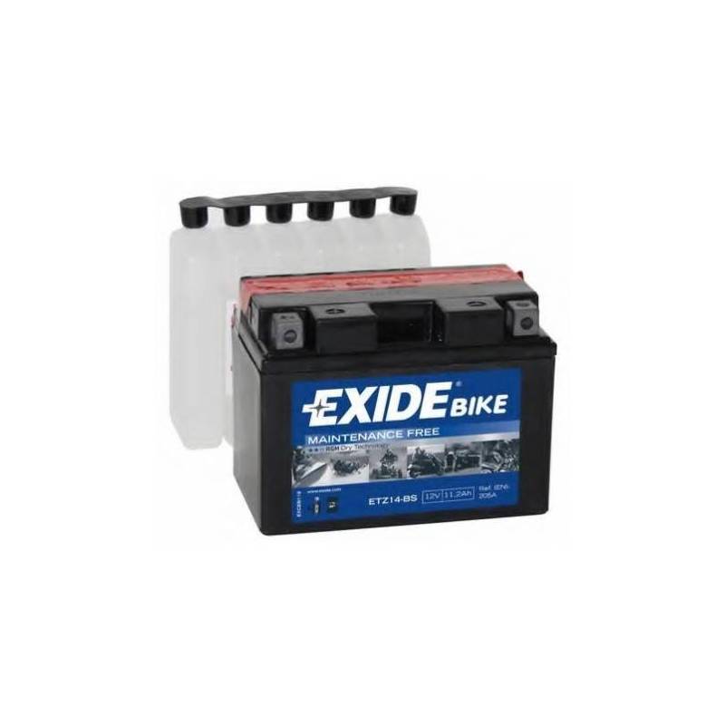 Batería EXIDE para moto modelo ETZ14BS 12V 11.2Ah
