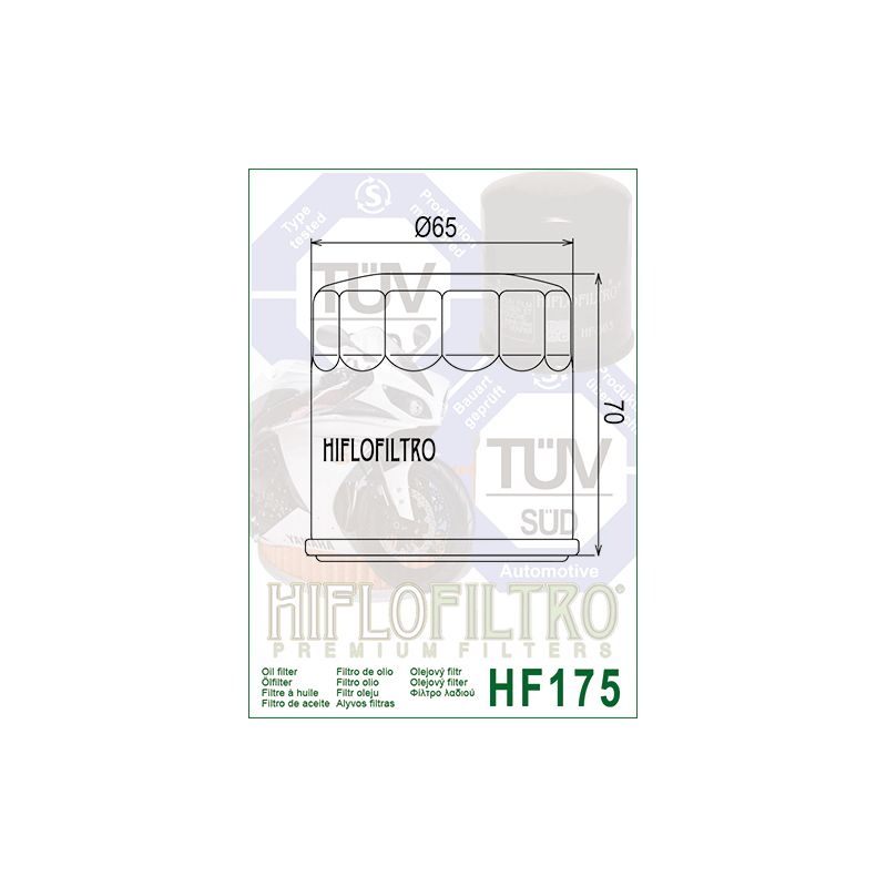 Filtro Aceite Hiflofiltro HF175