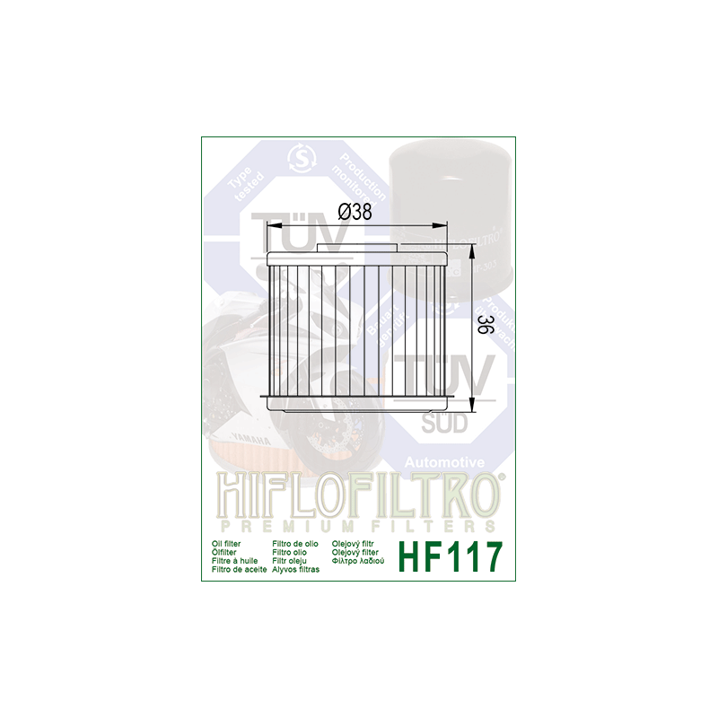 Filtro Aceite Hiflofiltro HF117