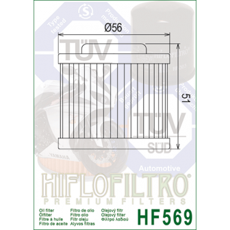 Filtro Aceite Hiflofiltro HF569