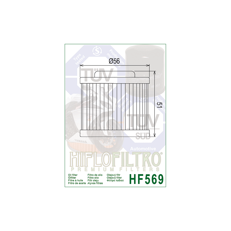 Filtro Aceite Hiflofiltro HF569