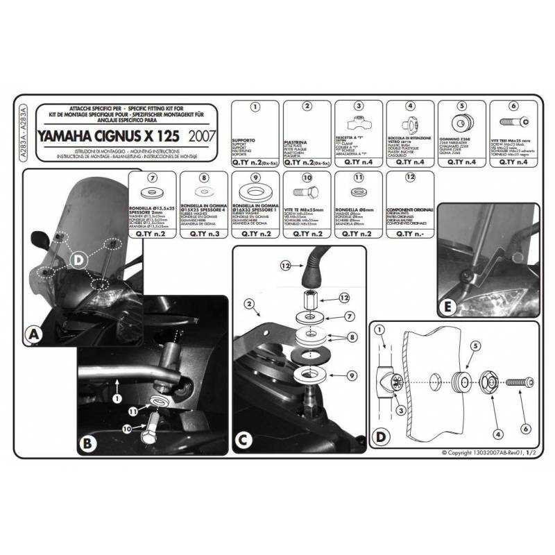 Kit Anclajes Givi Especifico Para 102