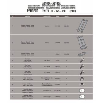 Kit Anclajes GIVI Especifico Para 8100a referencia A8100A