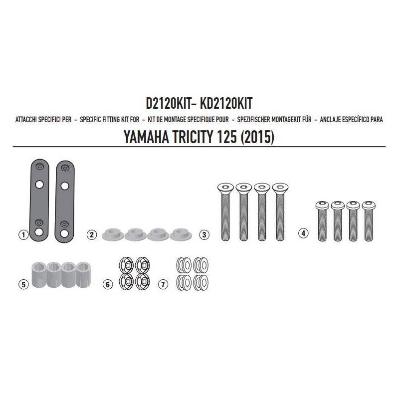 Kit Anclajes Givi Especifico Para 2120dt