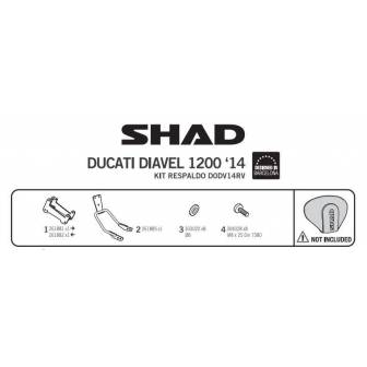 Fijacion respaldo SHAD DUCATI DIAVEL 1198 (12-17)