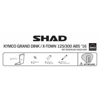 Fijacion respaldo SHAD KYMCO X-TOWN/GRAND DINK 125i/300i (16-17)