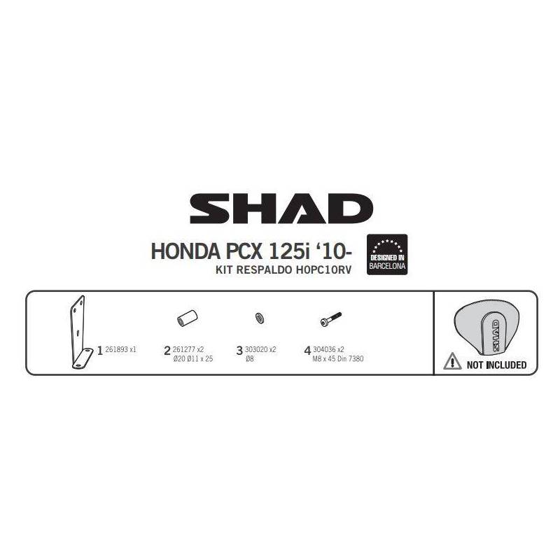 Fijacion respaldo SHAD HONDA PCX 125 (10-17)