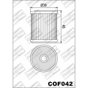 Filtro de aceite Champion COF042 (HF142)