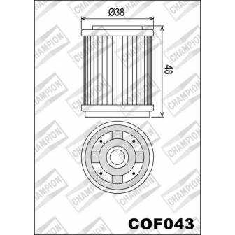 Filtro de aceite Champion COF043 (HF143)