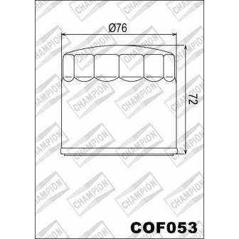 Filtro de aceite Champion COF053 (HF153)