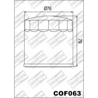 Filtro de aceite Champion COF063 (HF163)