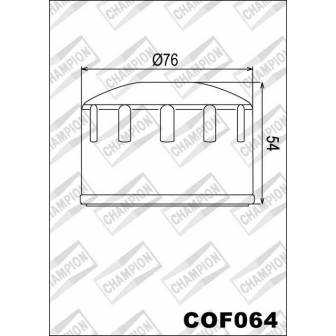 Filtro de aceite Champion COF064 (HF164)