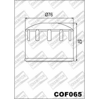 Filtro de aceite Champion COF065 (HF165)