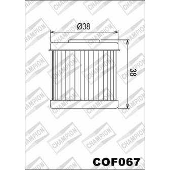 FILTRO DE ACEITE CHAMPION COF067