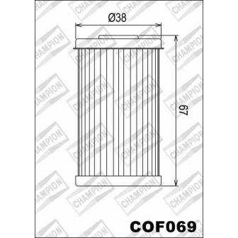 Filtro de aceite Champion COF069 (HF169)