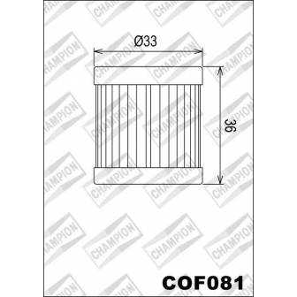 Filtro de aceite Champion COF081 (HF181)