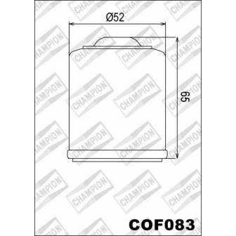 Filtro de aceite Champion COF083 (HF183)