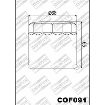 Filtro de aceite Champion COF091 (HF191)