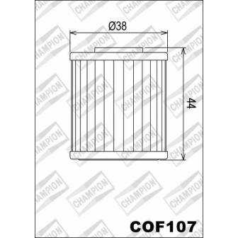 Filtro de aceite Champion COF107 (HF207)