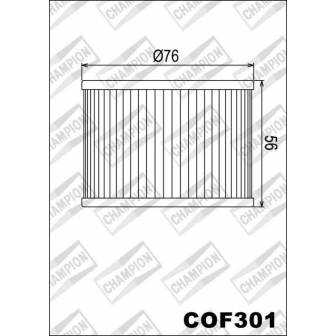 Filtro de aceite Champion COF301 (HF401)