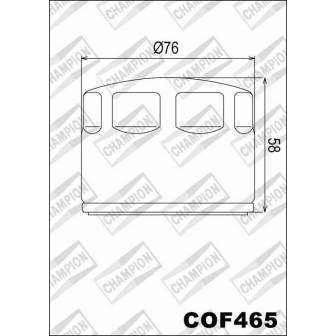 Filtro de aceite Champion COF465 (HF565)