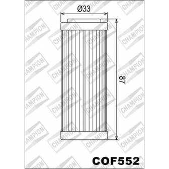 Filtro de aceite Champion COF552 (HF652)